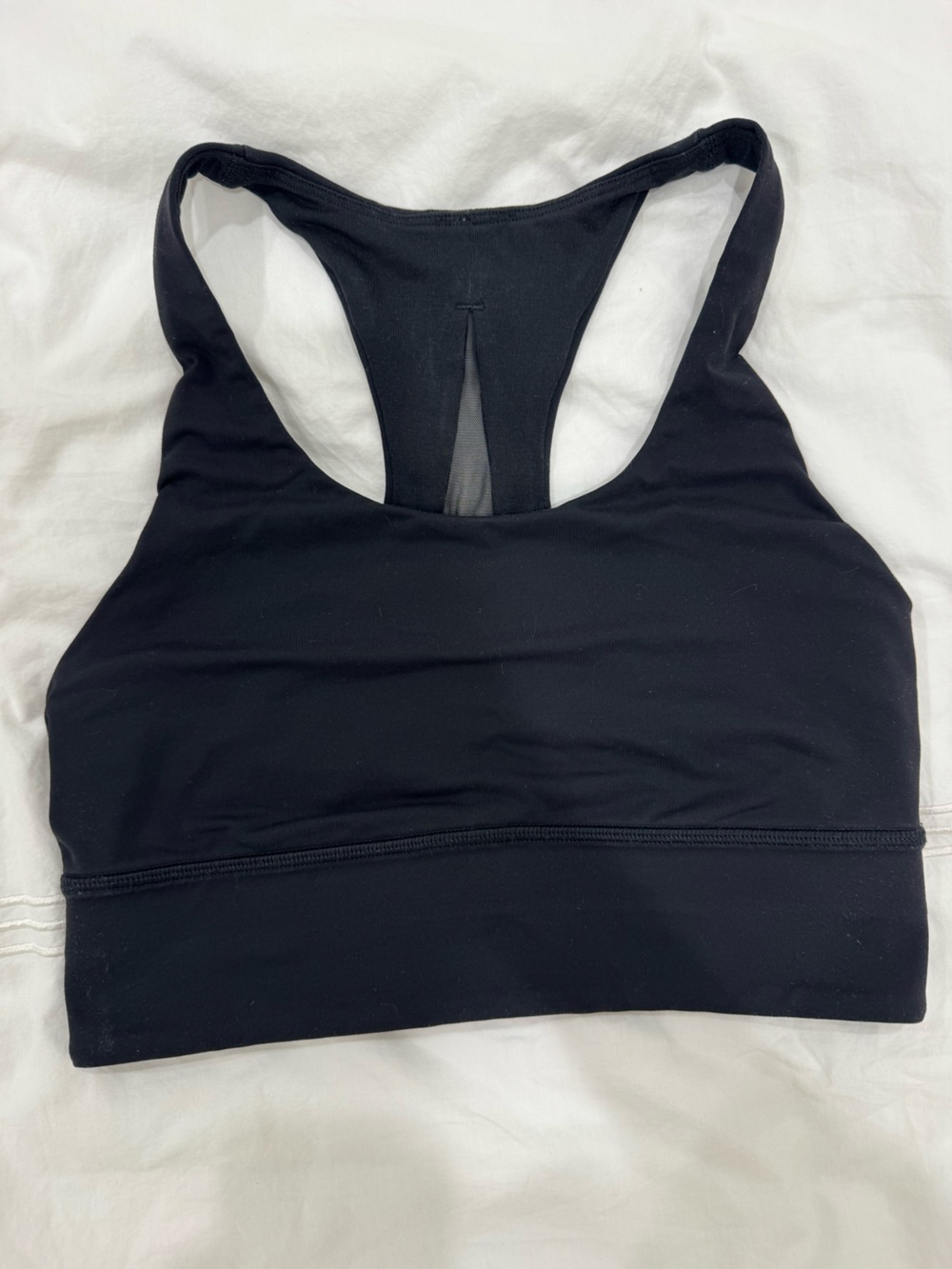 Lululemon Athletica Black Racerback Sports Bra with mesh back